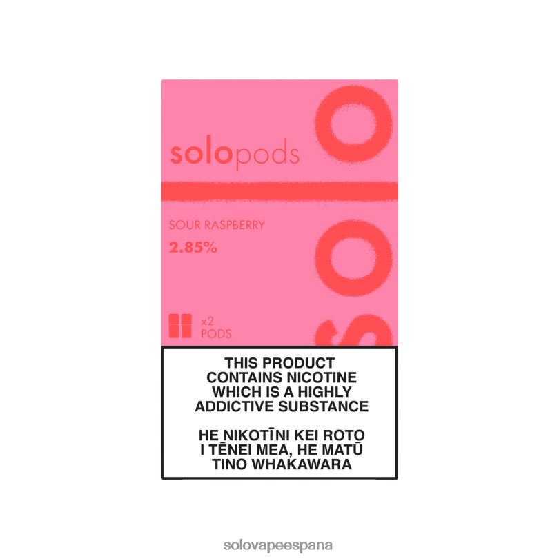 Pods Vape Solo - Solo paquete de 2 cápsulas de repuesto frambuesa agria R0L2059