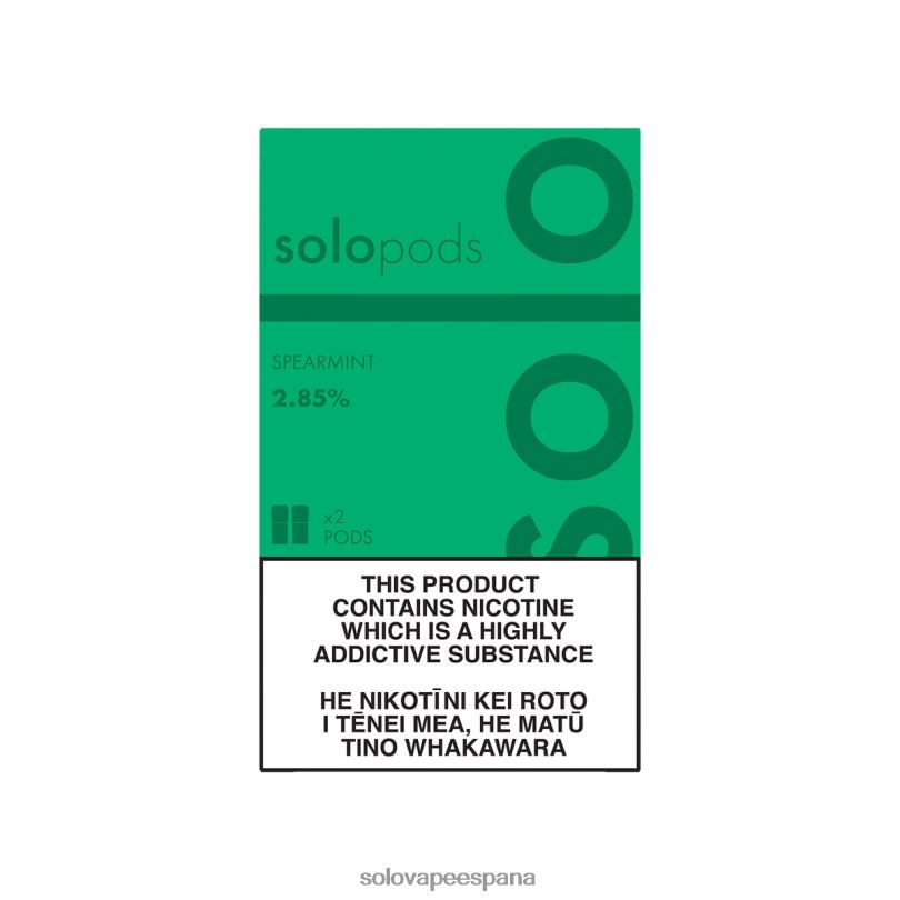 Solo Vape Disposable - Solo paquete de 2 cápsulas de repuesto menta verde R0L2062