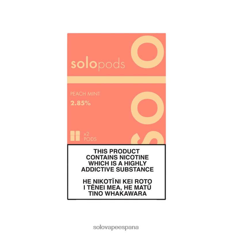 Solo Vape Madrid - Solo paquete de 2 cápsulas de repuesto menta durazno R0L2057