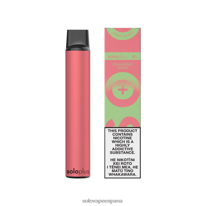 Solo Vape Review - Solo Plus colección paraíso vape desechable guayaba fresa R0L2037