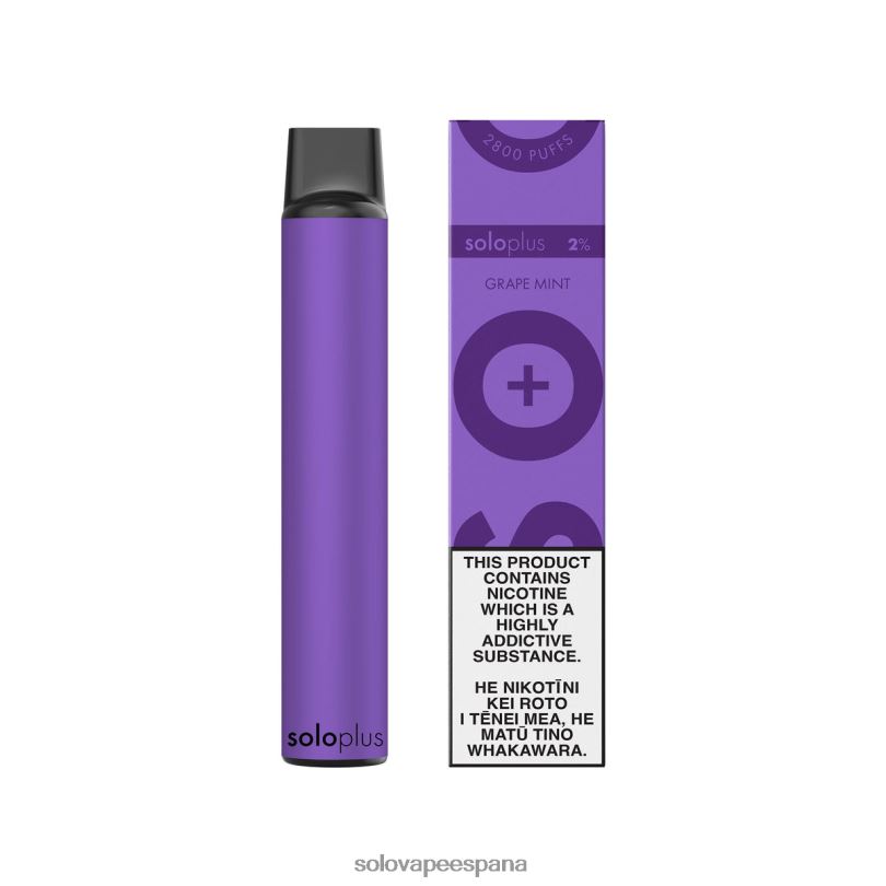 Vape Solo Flavours - Solo Plus vaporizador desechable menta de uva R0L2027